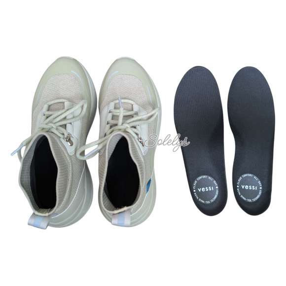 Vessi Stormburst Womens 7 Boreal Green Waterproof High Top Knit Sneaker Boot - Picture 10 of 14